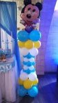 dekoracija prvog rođendana, stub od balona